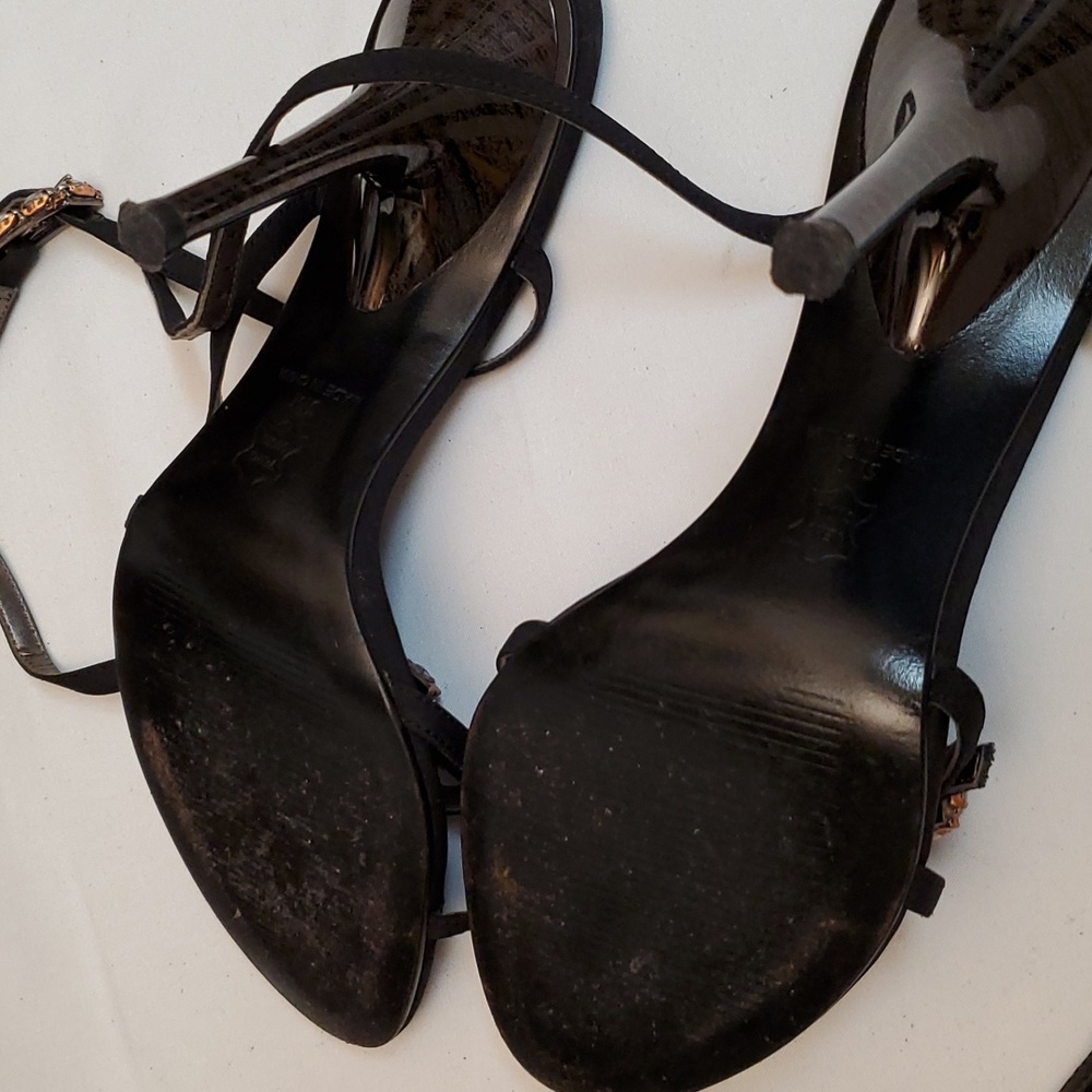 Linea Paolo dress sandals with dainty iridescent gem embellished buckles - Picture 7 of 10